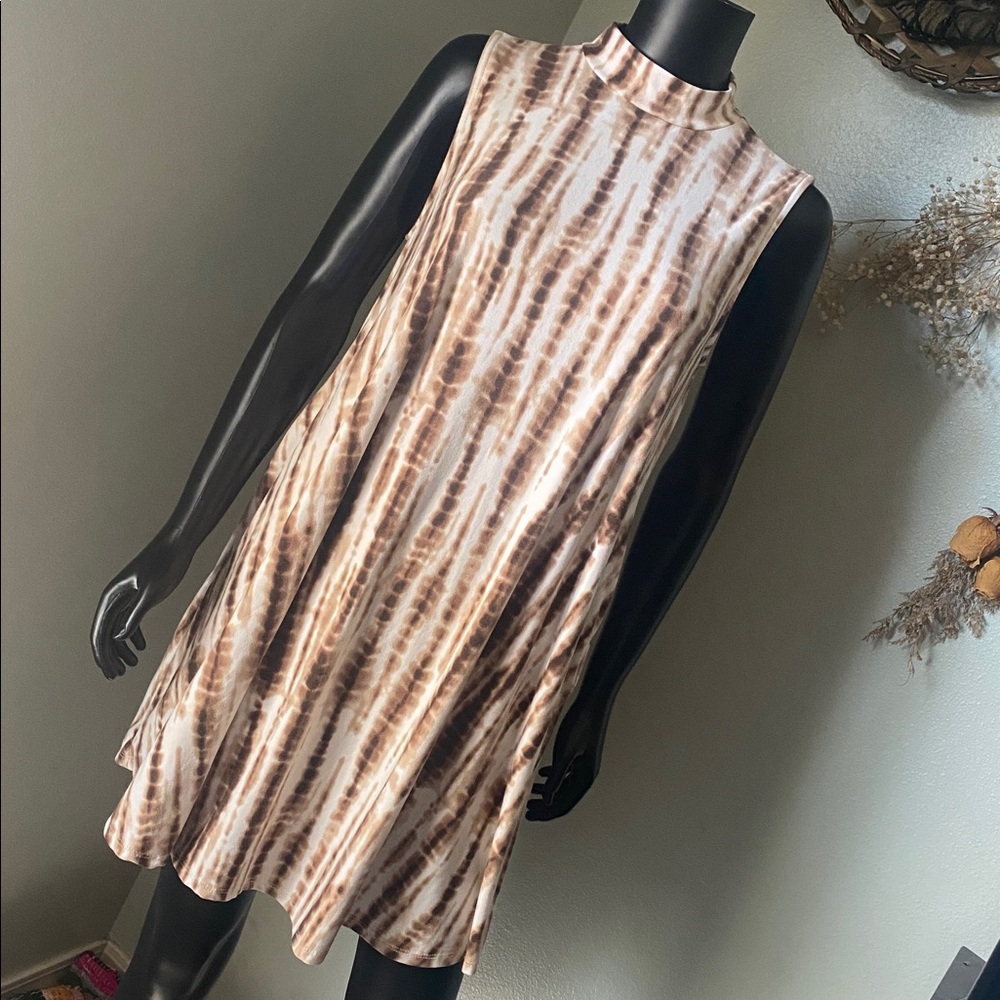 Mittoshop Brown Tie-Dye Dress